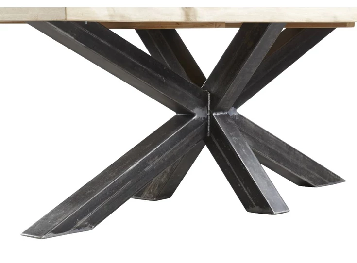 Gadia 2m living zwart eettafel XX-poot