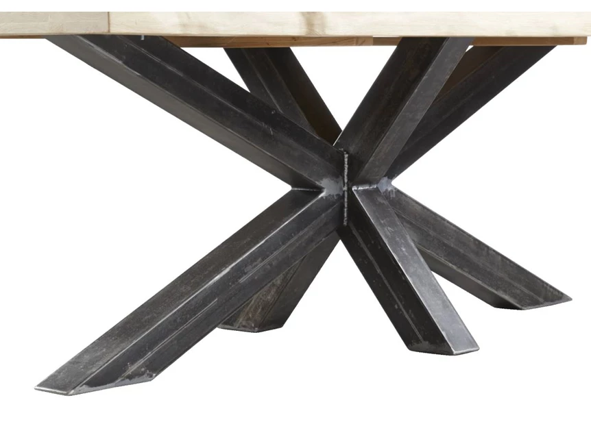 Gadia 2m living zwart eettafel XX-poot