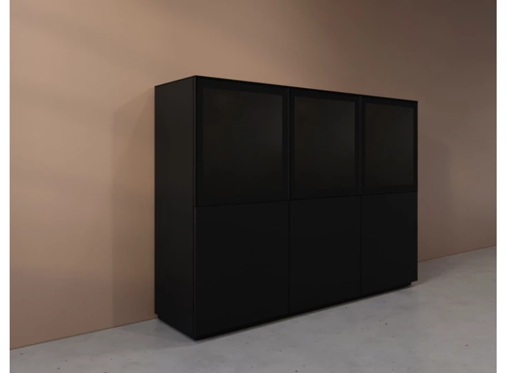 Zijkant Barkast Cobra Select opstelling 960-GL3 matte lak zwart Coesel