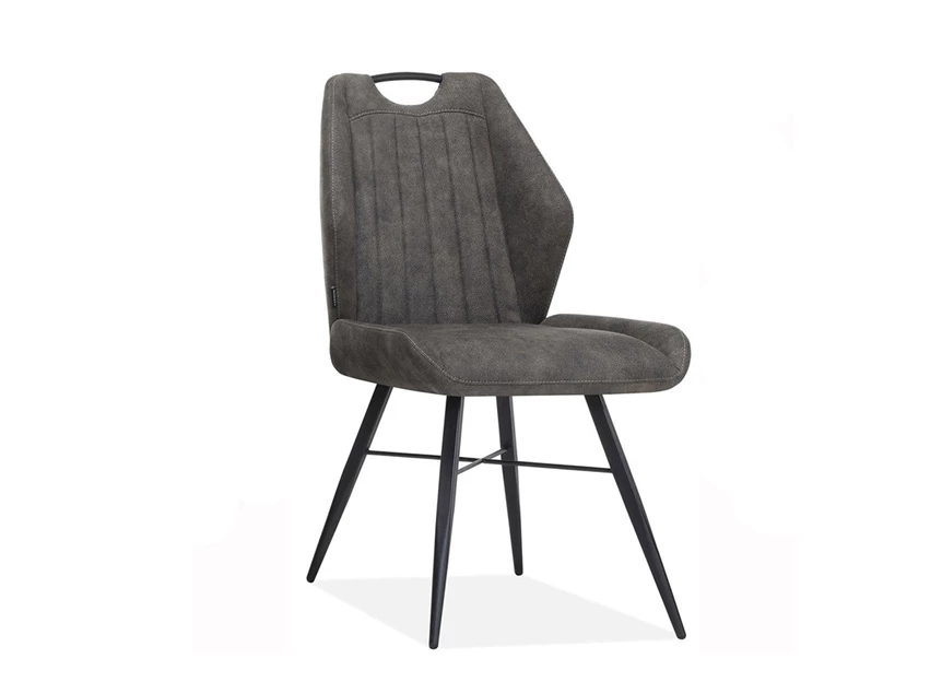 Stoel Torro stof antraciet schuin vooraanzicht.jpg