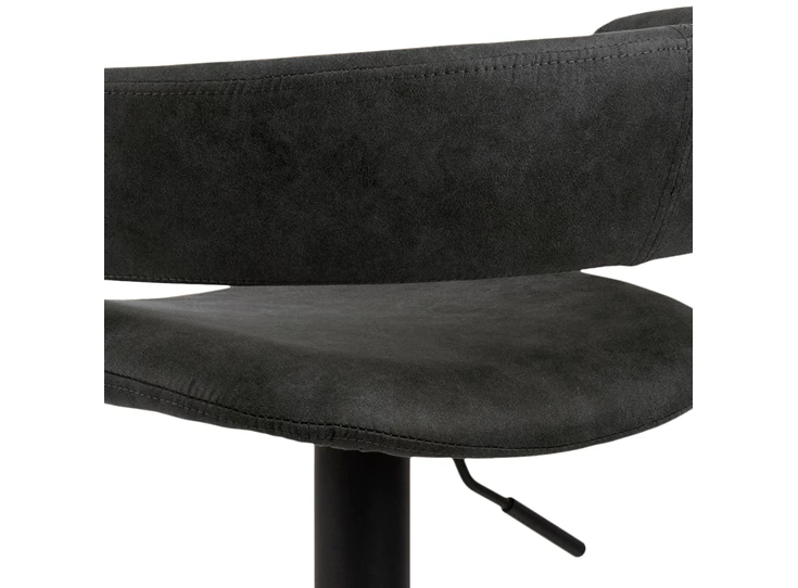 GRACE barstoel antracite stof detail rug