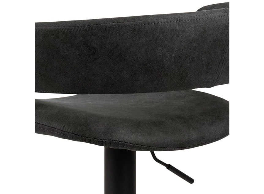 GRACE barstoel antracite stof detail rug
