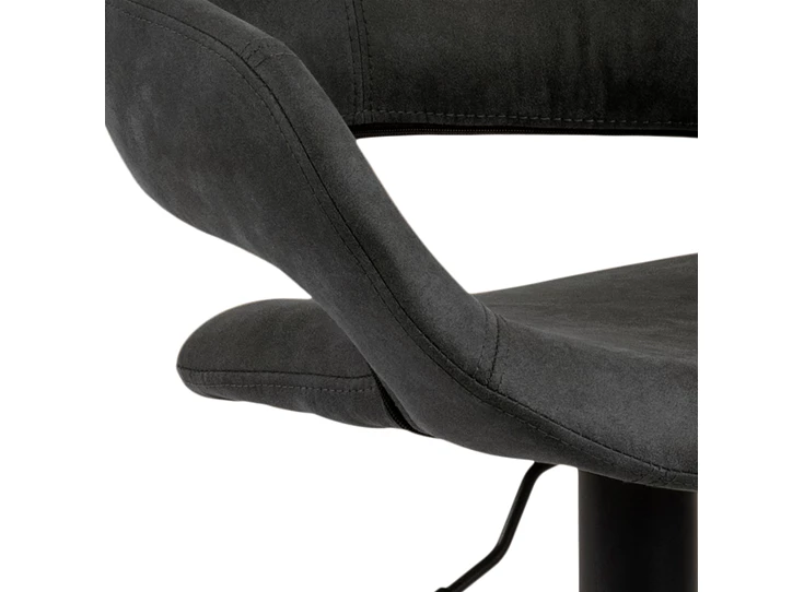 GRACE barstoel antracite stof detail rug voorkant