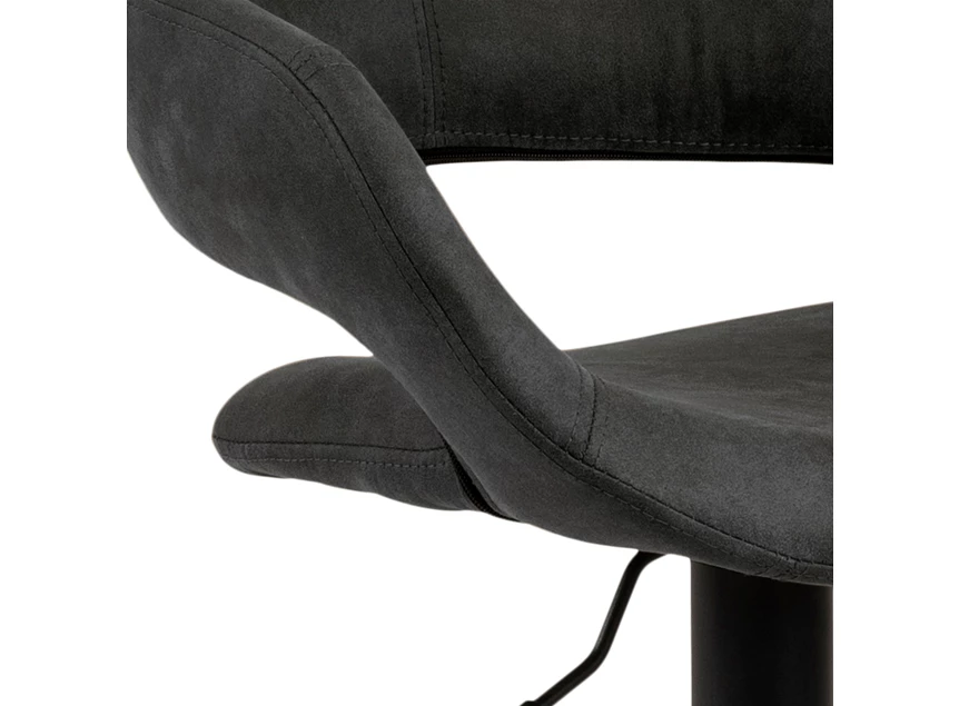 GRACE barstoel antracite stof detail rug voorkant