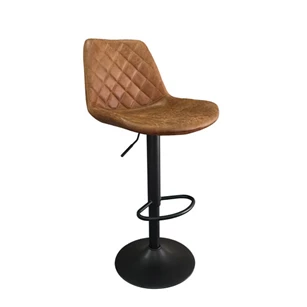 Barstoel Madrid Pu Cognac voorkant schuin.jpg