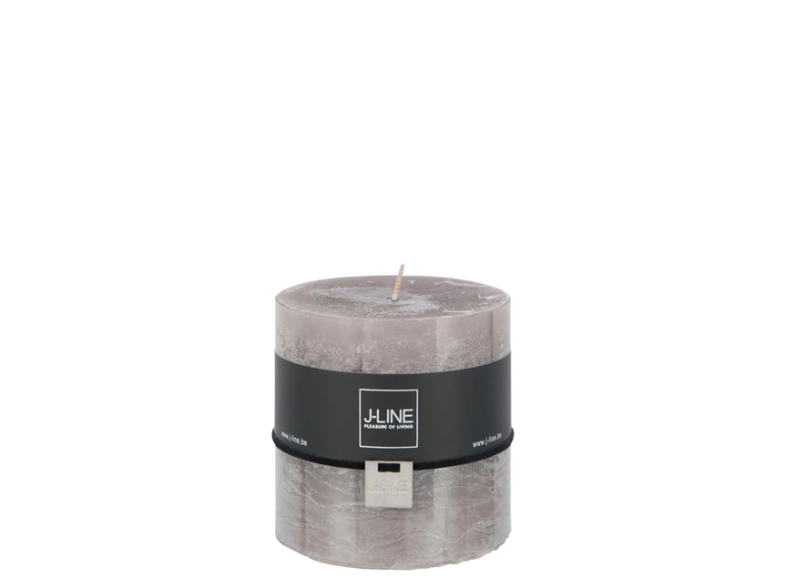 93330 product Jolipa J-Line Cilinderkaars Topo greige 80H Ø10cm H10cm