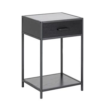 Seaford Nachttafel met lade zwart schuin voor.jpg