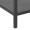 detail Nachttafel Seaford met legplanken zwart