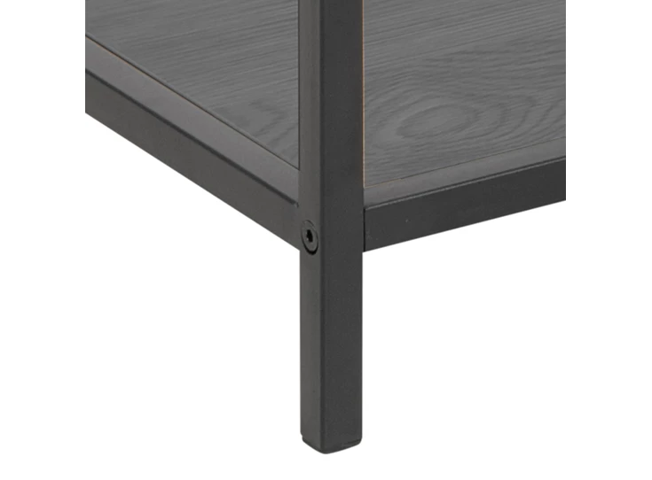 detail Nachttafel Seaford met legplanken zwart