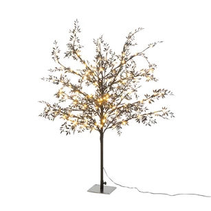 Boomblaadjes glitter led metaal zwart smal verlicht
