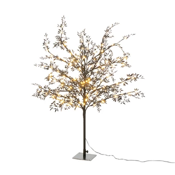 Boomblaadjes glitter led metaal zwart smal verlicht