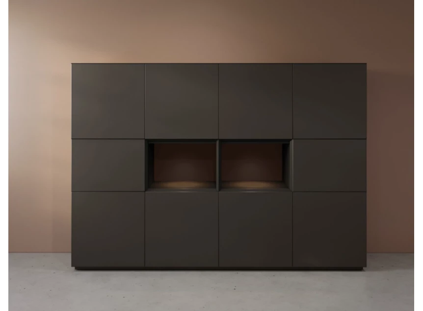 Front Barkast Cobra Select opstelling 883-open2 matte lak zwart Coesel