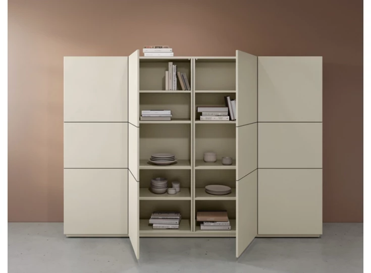 Binnenkant Barkast Cobra Select opstelling 883 matte lak beige Coesel