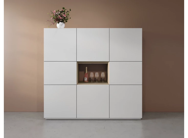 Barkast Cobra Select opstelling 863-open matte lak wit Coesel