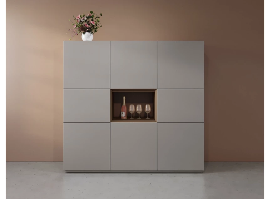 Barkast Cobra Select opstelling 863-open matte lak grijs Coesel