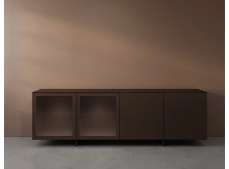 Front Dressoir Cobra Select opstelling 680-GL2 matte lak brons Coesel