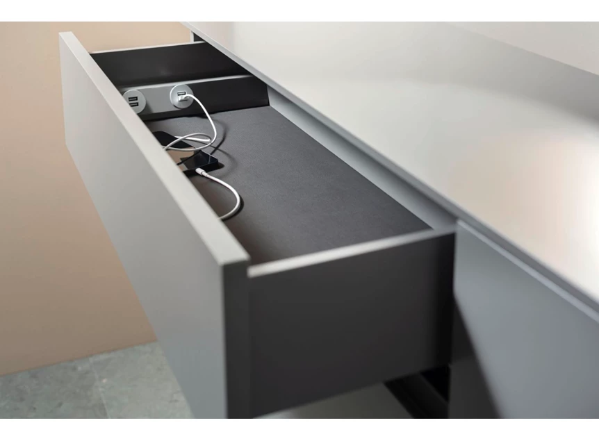 Lade Halkast Tando opstelling 112 matte lak grijs Sudbrock