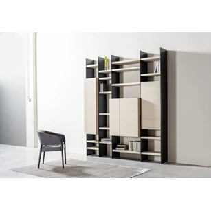 Wandrek Scala opstelling 167 matte lak met hout Sudbrock