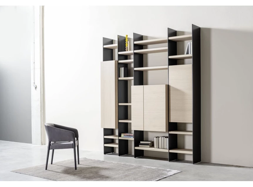 Wandrek Scala opstelling 167 matte lak met hout Sudbrock