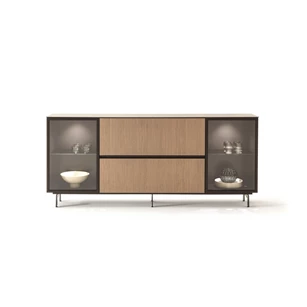 Dressoir Cubo opstelling 220 ribfronten hout Sudbrock