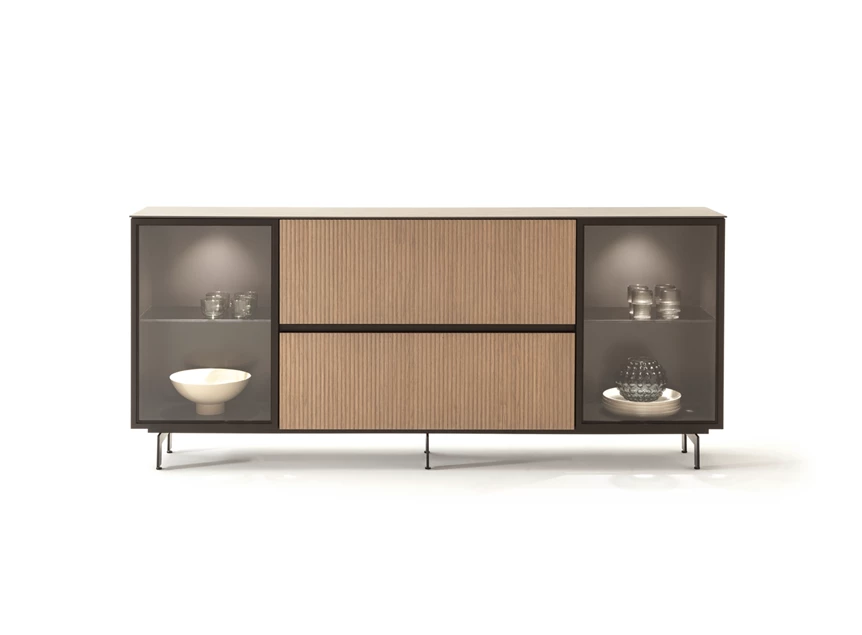 Dressoir Cubo opstelling 220 ribfronten hout Sudbrock