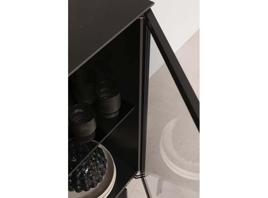 Vitrine Dressoir Cubo opstelling 220 ribfronten hout Sudbrock