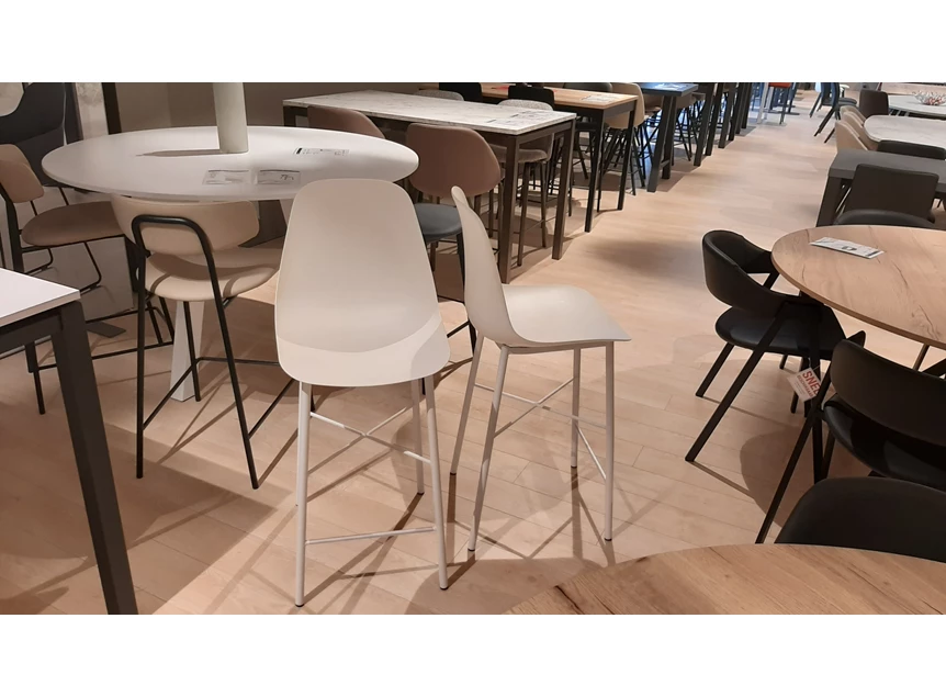 Toonzaalmodel barstoelen Barcloë x2 perfecta wit