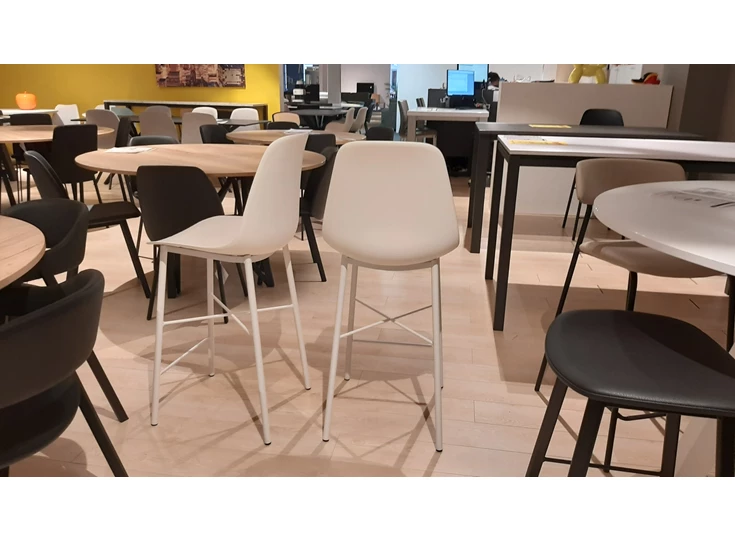 Toonzaalmodel barstoelen Barcloë x2 achterkant