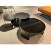 Salontafelset Selena fumé zwart glas marmer marquina black veneer oak WR-inspired