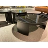 Onderstel Salontafelset Selena fumé zwart glas marmer marquina black veneer oak WR-inspired