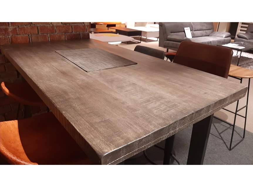 l Zijlstra Bartafel Mango U-poot  Close-up tafelblad