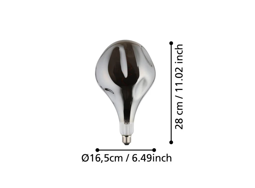 LM-E27-LED D165 4W SMOKY- afmetingen