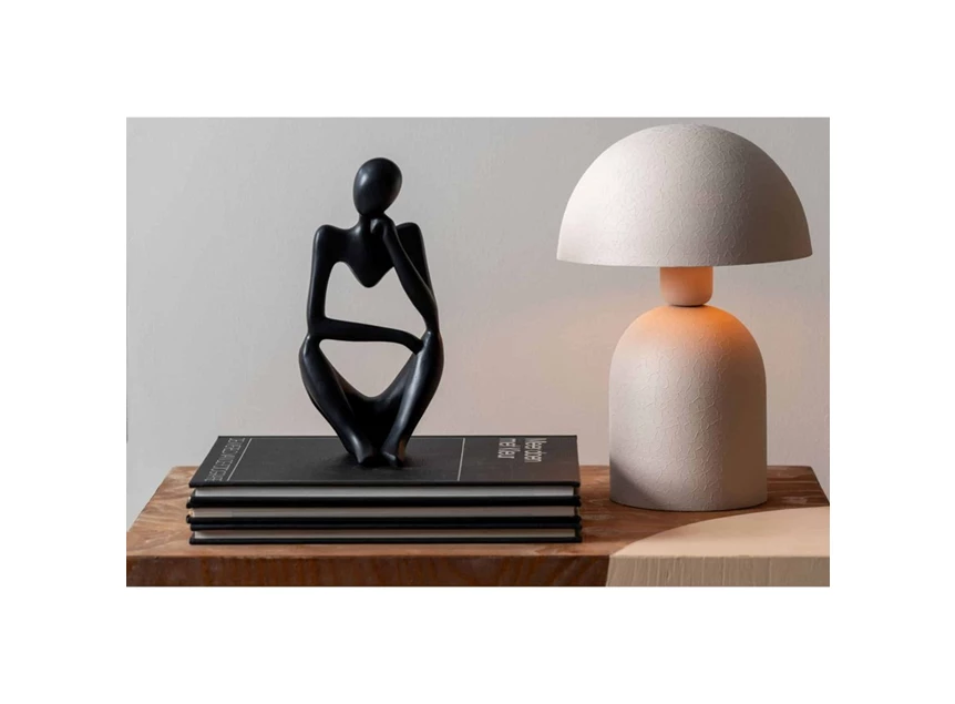 Tafellamp Boaz- grijs- Ø21xh29- sfeerbeeld