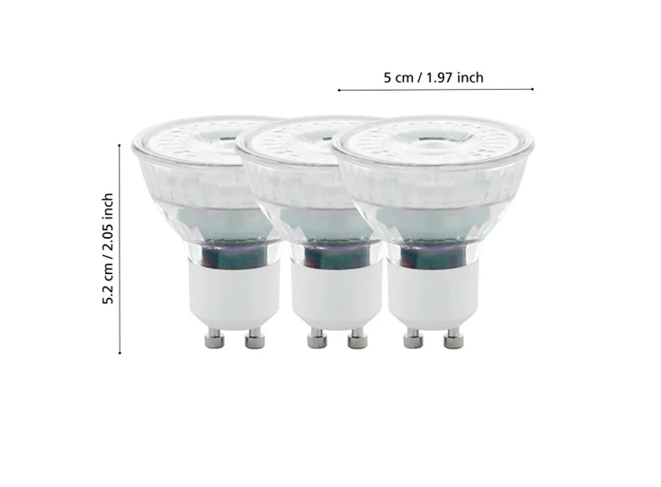 LM-GU10-SCOB 4,5W 2700K 3STK- afmetingen