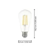 LM-E27-LED ST64 7W 2700K KLAR- afmetingen