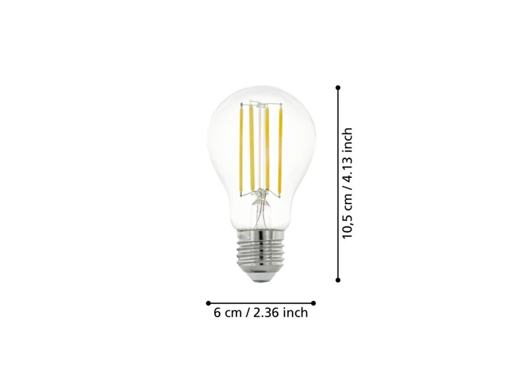 LM-E27-LED A60 12W 2700K KLAR 1STK- afmetingen