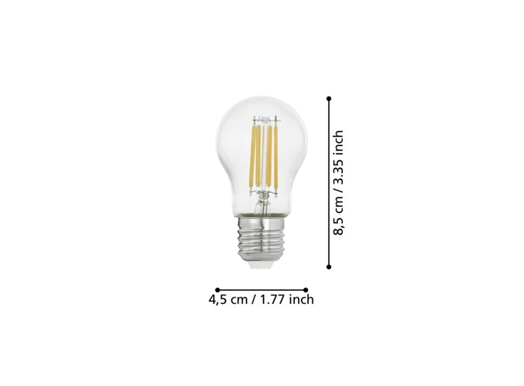 LM-E27-LED G45 7W 2700K KLAR 1 STK- afmetingen