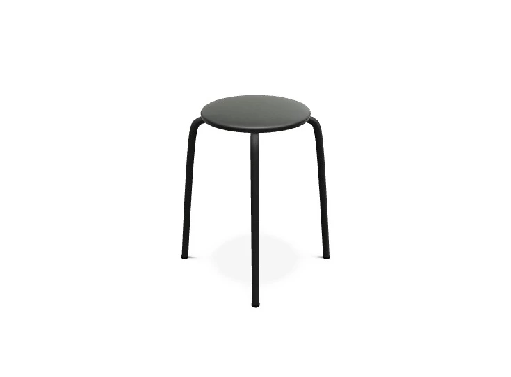 Tabouret TabRond poot EP01 zwart zitvlak K100 zwart Perfecta