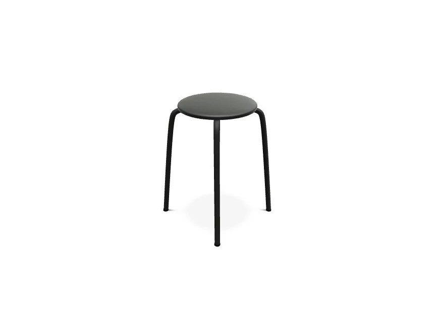 Tabouret TabRond poot EP01 zwart zitvlak K100 zwart Perfecta
