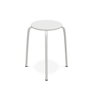 Tabouret TabRond poot EP91 wit zitvlak K190 wit Perfecta
