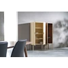 Open Barkast met vitrine Cubo opstelling 209 combi matte lak en hout Sudbrock