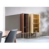 Kerselaar Barkast met vitrine Cubo opstelling 209 combi matte lak en hout Sudbrock