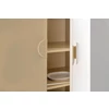 Deur open Barkast met vitrine Cubo opstelling 209 combi matte lak en hout Sudbrock