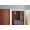 Bovenkant Barkast met vitrine Cubo opstelling 209 combi matte lak en hout Sudbrock