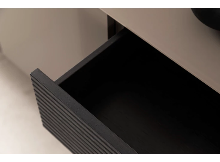 Lade open Dressoir Cubo hangend opstelling 216 combi matte lak glas en keramiek Sudbrock