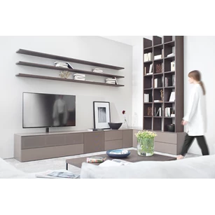 Tv-kast Cubo in hoek opstelling 85 matte lak en hout Sudbrock