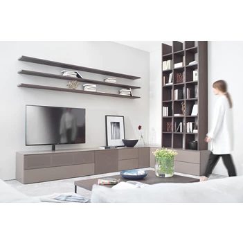 Tv-kast Cubo in hoek opstelling 85 matte lak en hout Sudbrock