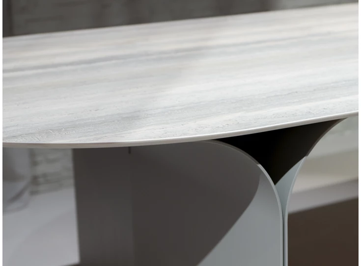 Bladrand Tafel Arcs oval keramiek Joli