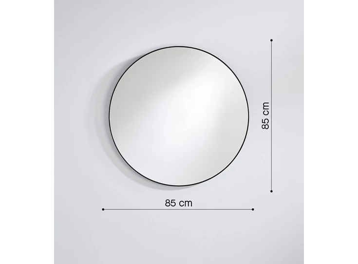Afmetingen Spiegel Hoop Black M 2881.251 rond Deknudt Mirrors