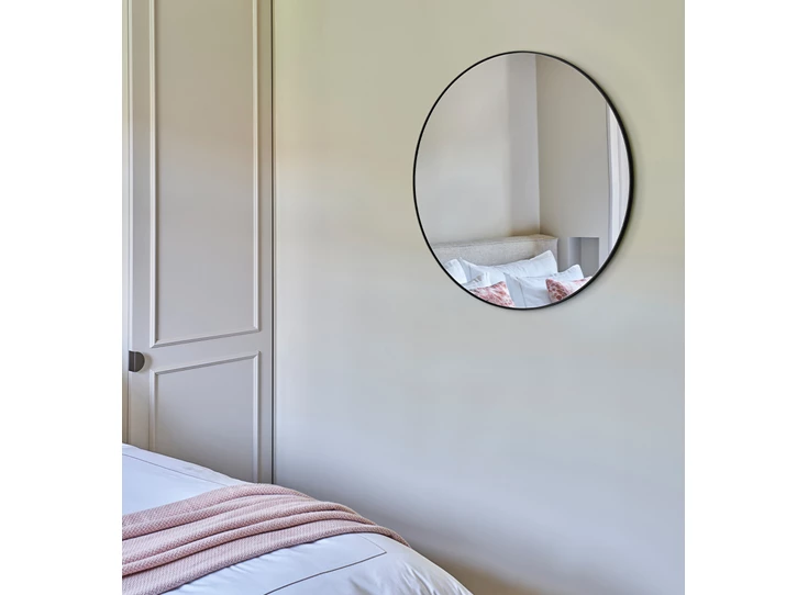 Slaapkamer Spiegel Hoop Black M 2881.251 rond Deknudt Mirrors